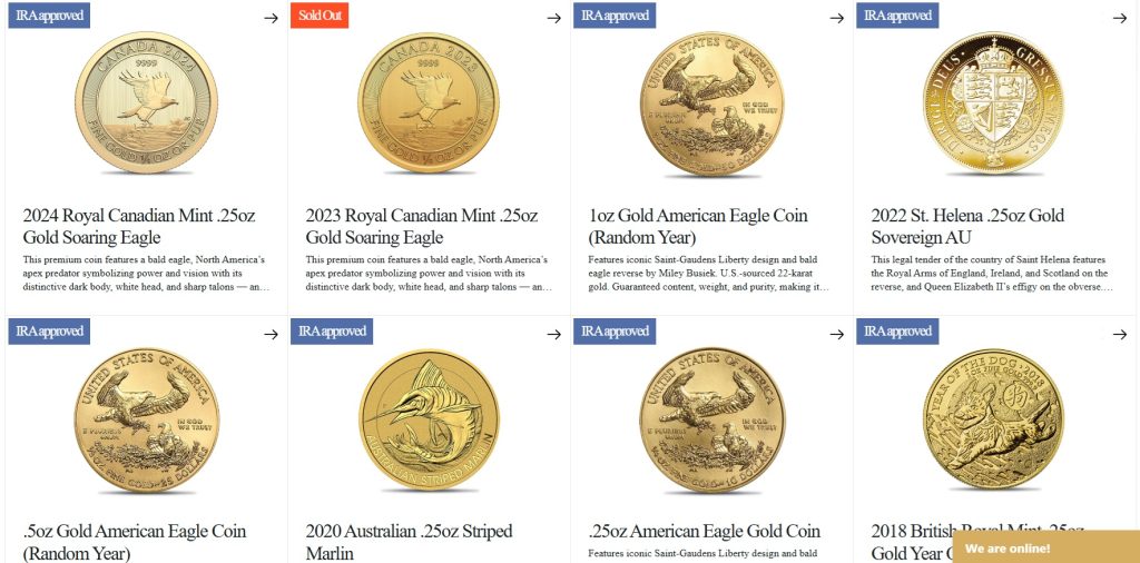 Augusta Precious Metals Gold Products
