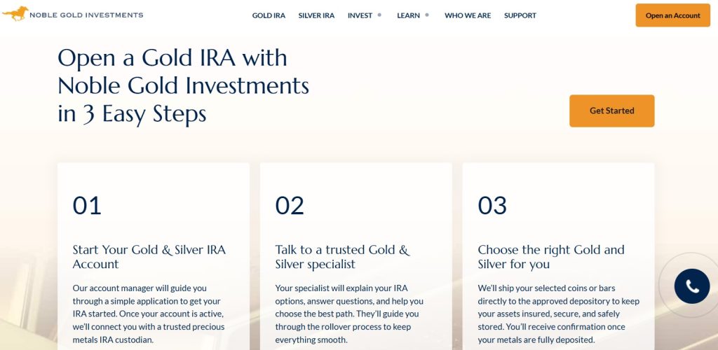 Open a Gold IRA with Noble Gold Investments